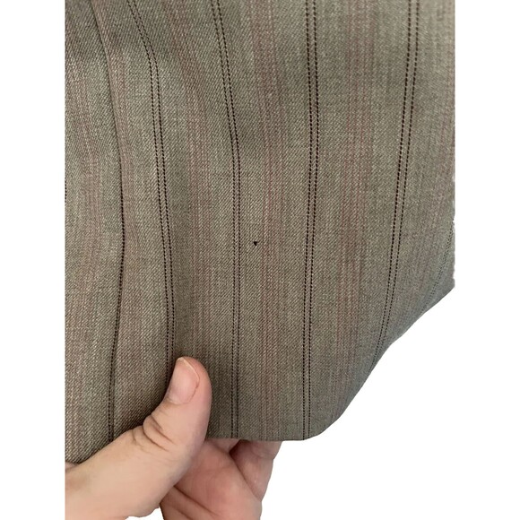 pendleton wool 3 button CLASSIC PIN STRIPE TAN blazer Size 12 - Picture 5 of 9